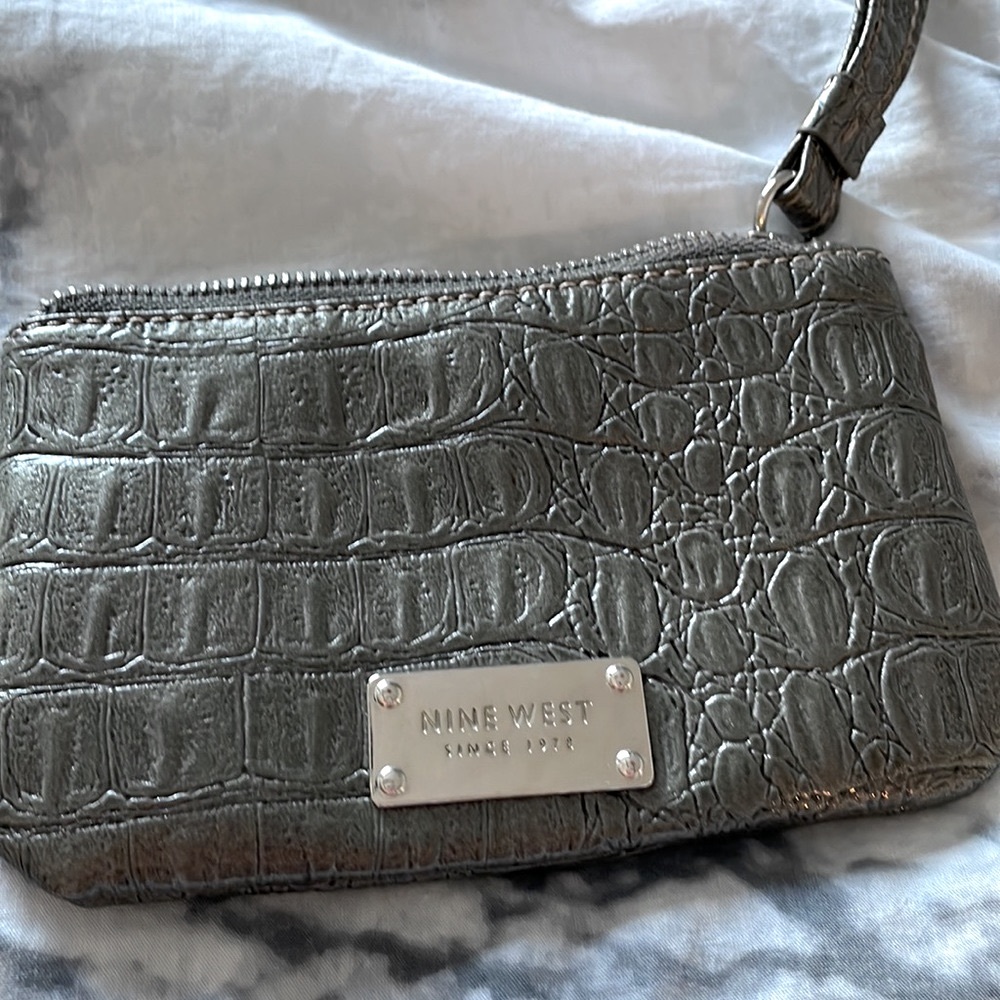 Nine West Snakeskin Wristlet Clutch